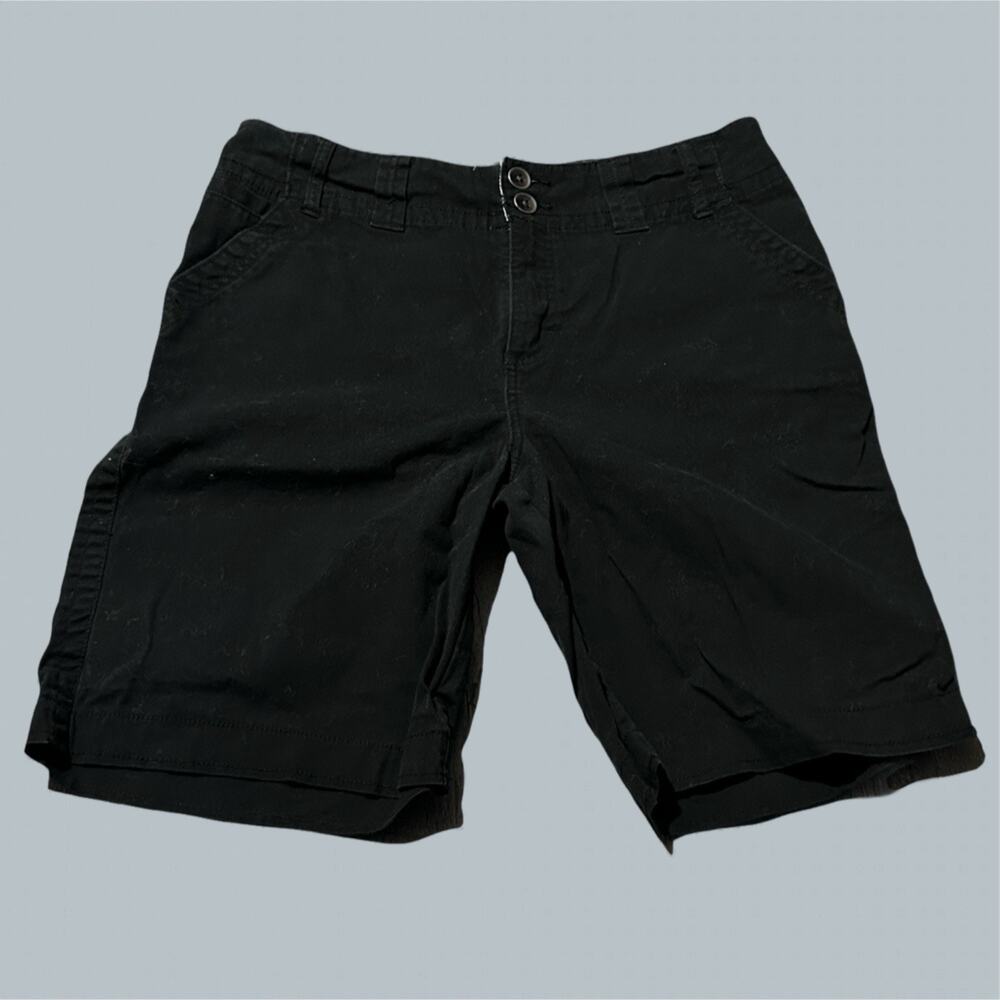 Jorts Shorts lee natural fit black denim size 14 medium jeans pants women unisex